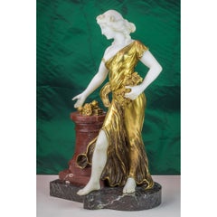 Antique Marble Sculpture Statue of a Woman 