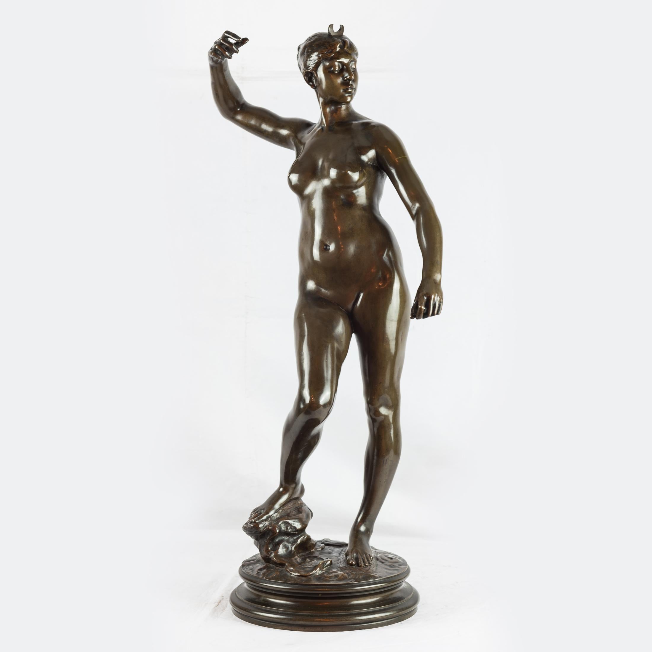 Jean-Alexandre-Joseph Falguière Figurative Sculpture - Diana the Huntress