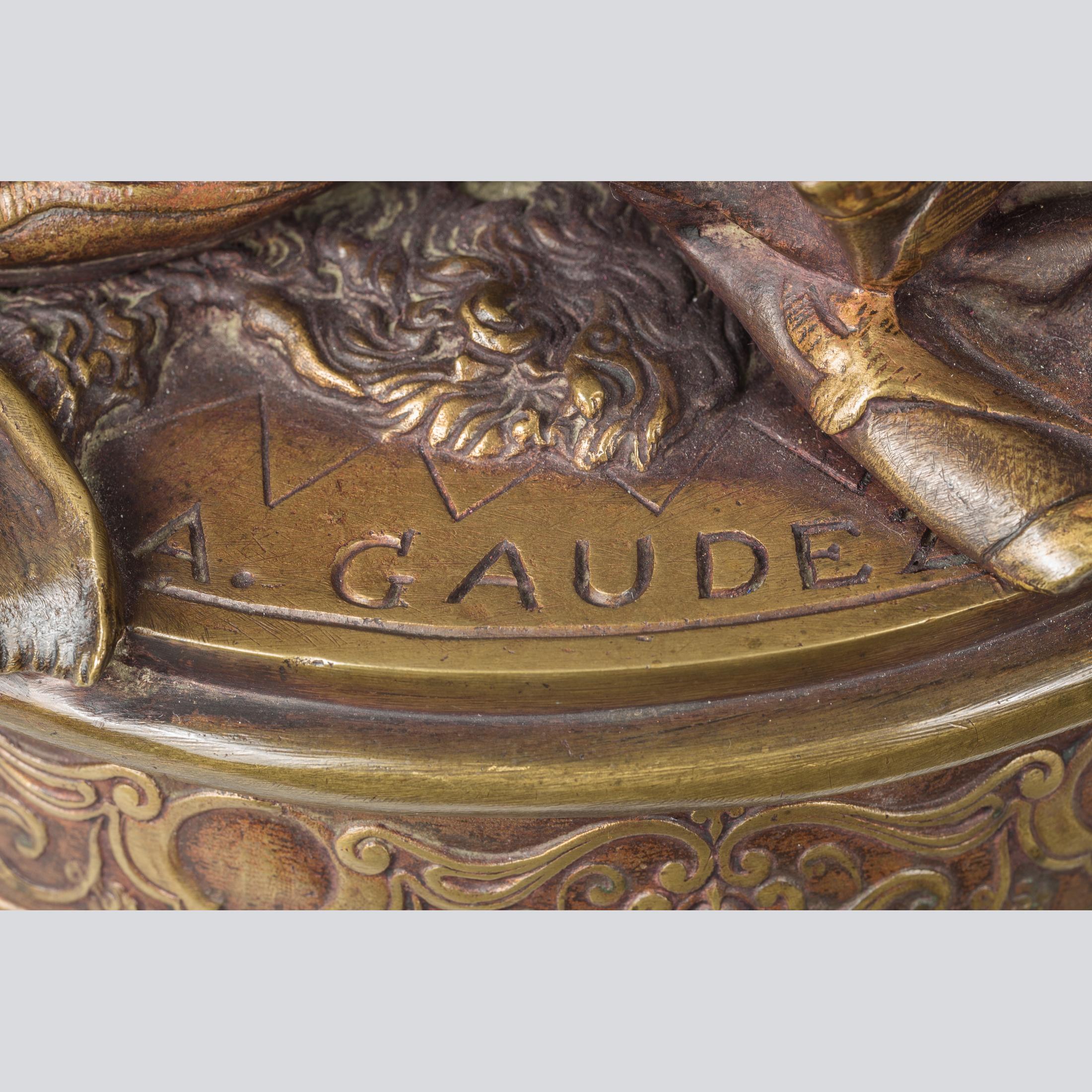 Un bel bronzo patinato di Adrien Gaudez raffigurante una donna gitana in vendita 4