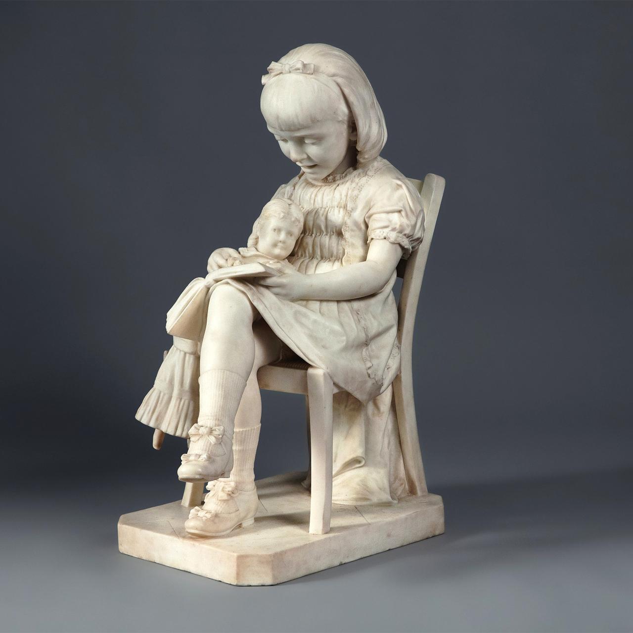 Figurative Sculpture de L. Tolducci - Escultura italiana de mármol de Carrara de L. TOLDUCCI