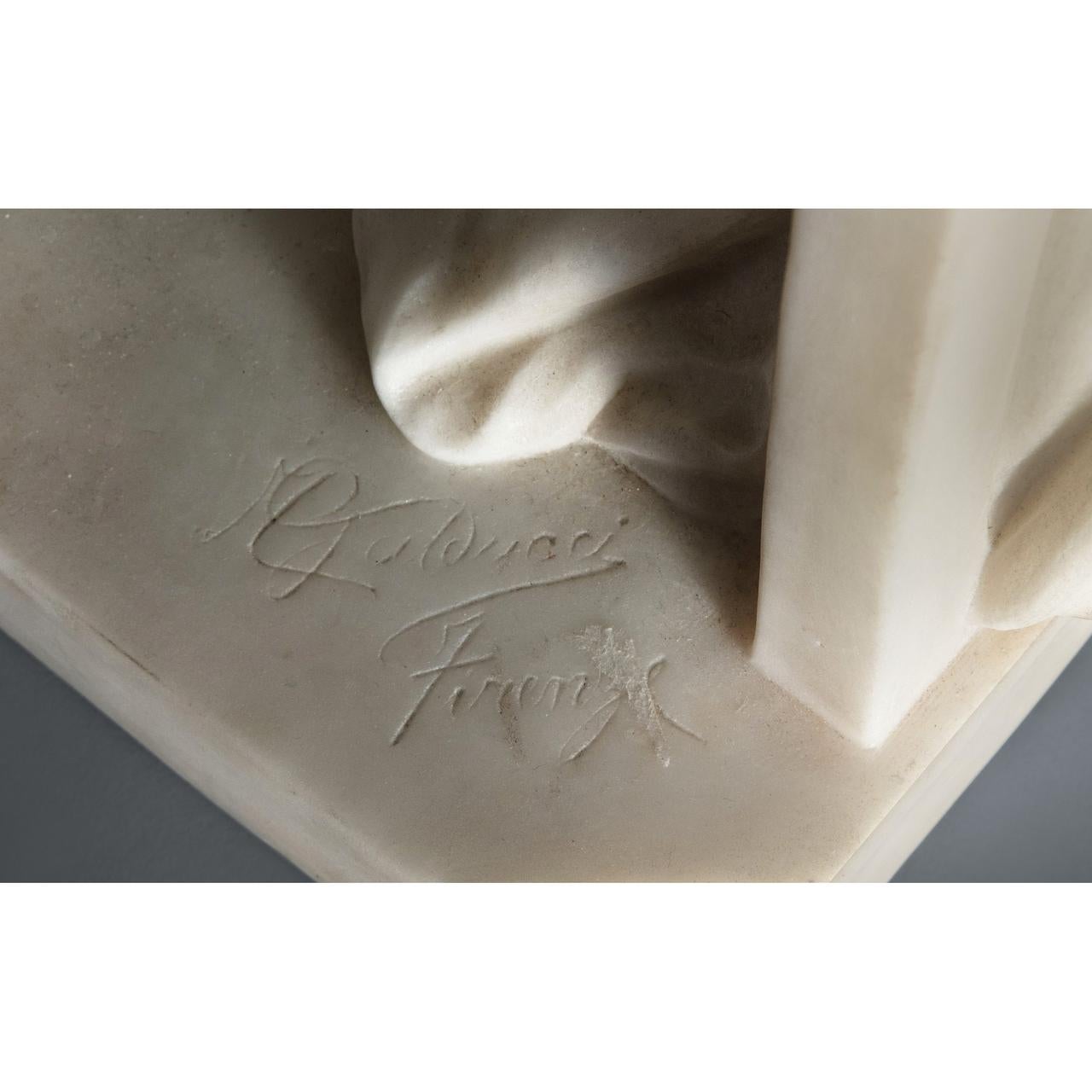 Italian Carrara Marble Sculpture by L. TOLDUCCI - Black Figurative Sculpture by L. Tolducci