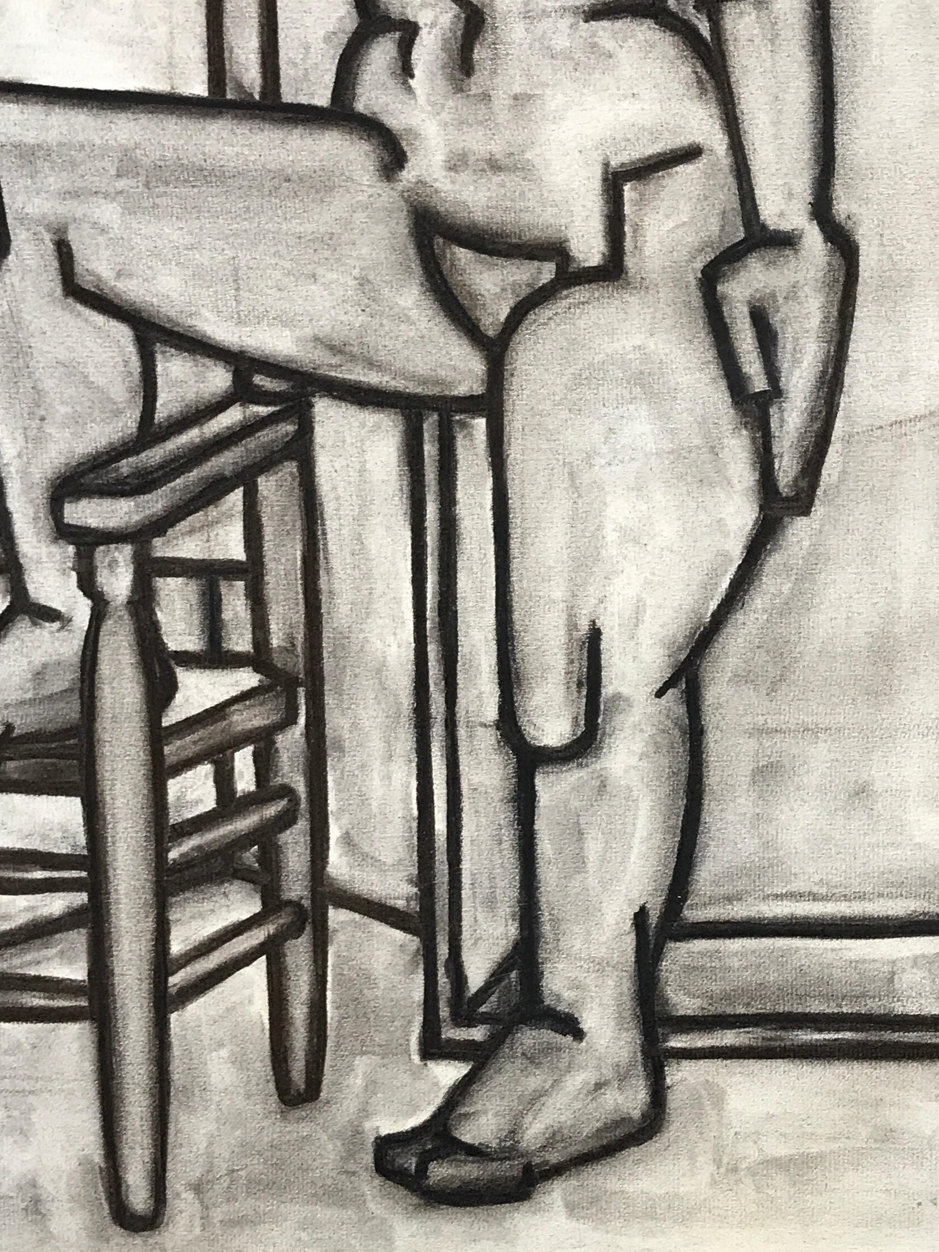 John Bowers 
Nude in Class 
1940s 
Charcoal on Paper 
19