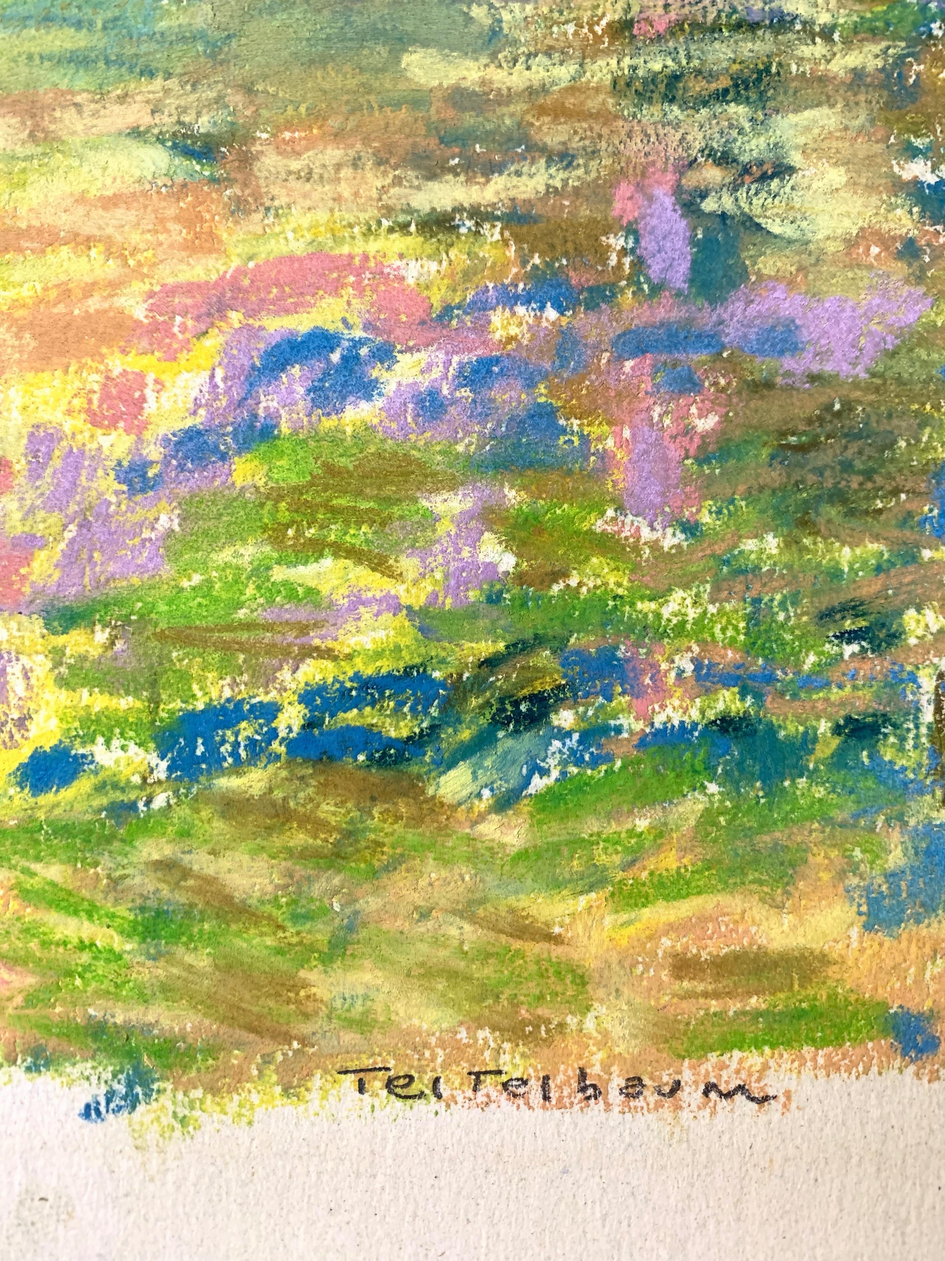 1960s Oil Pastel Impressionist Landscape Art Institute of Chicago For Sale 2