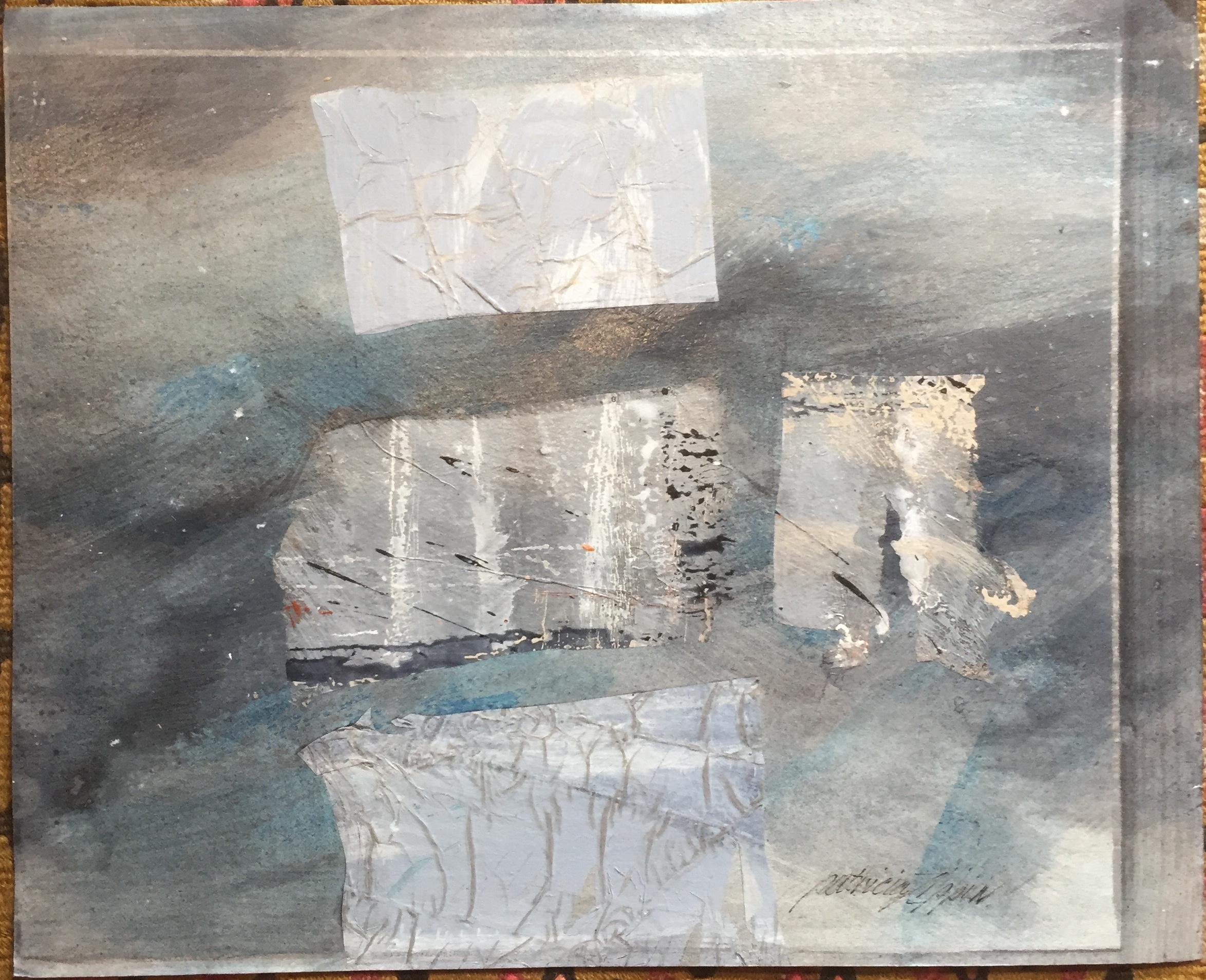 Pair of 1980s Abstract Paintings Bay Area Female Artist Academie Julian For Sale 4