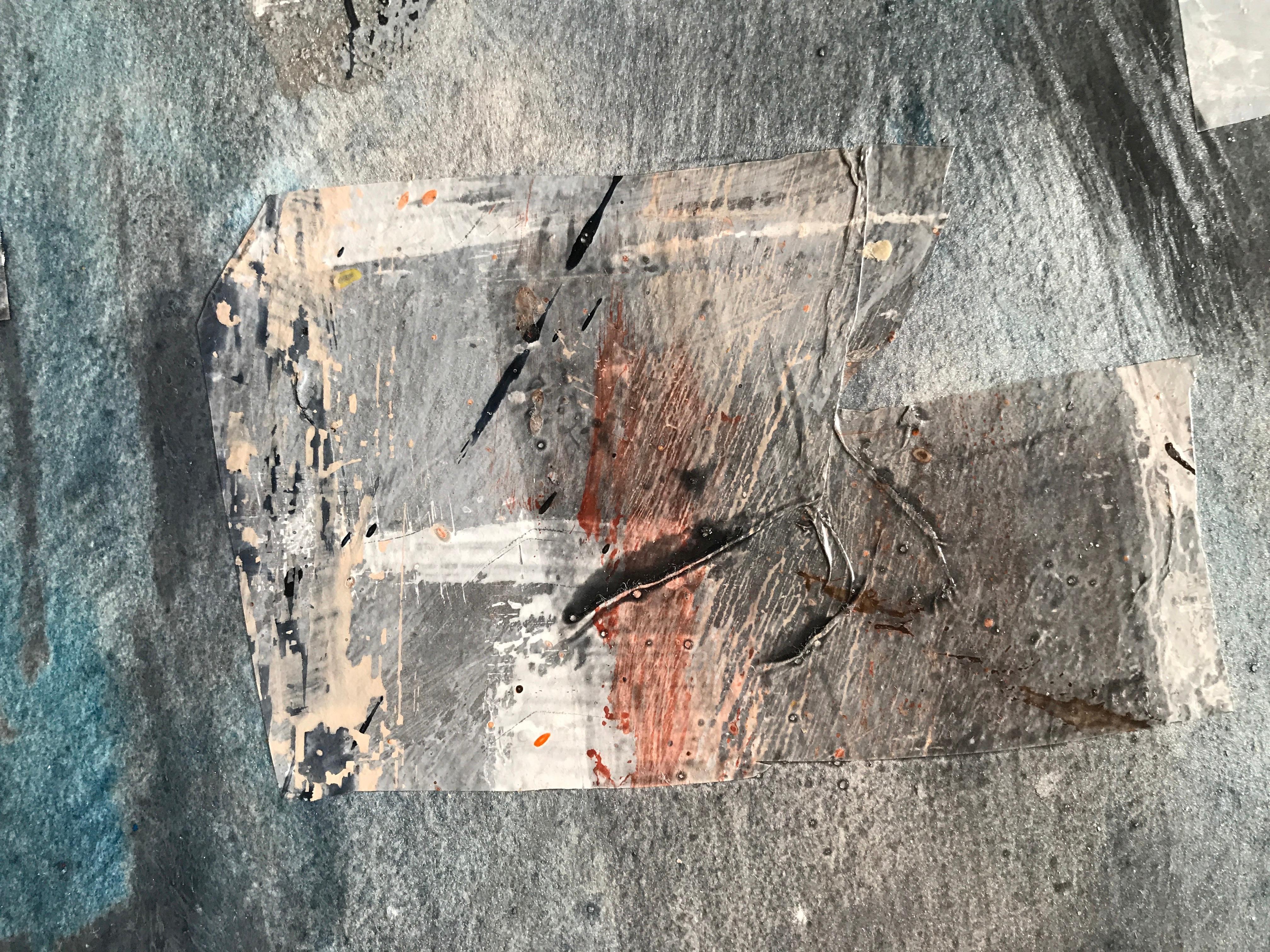 Pair of 1980s Abstract Paintings Bay Area Female Artist Academie Julian For Sale 3