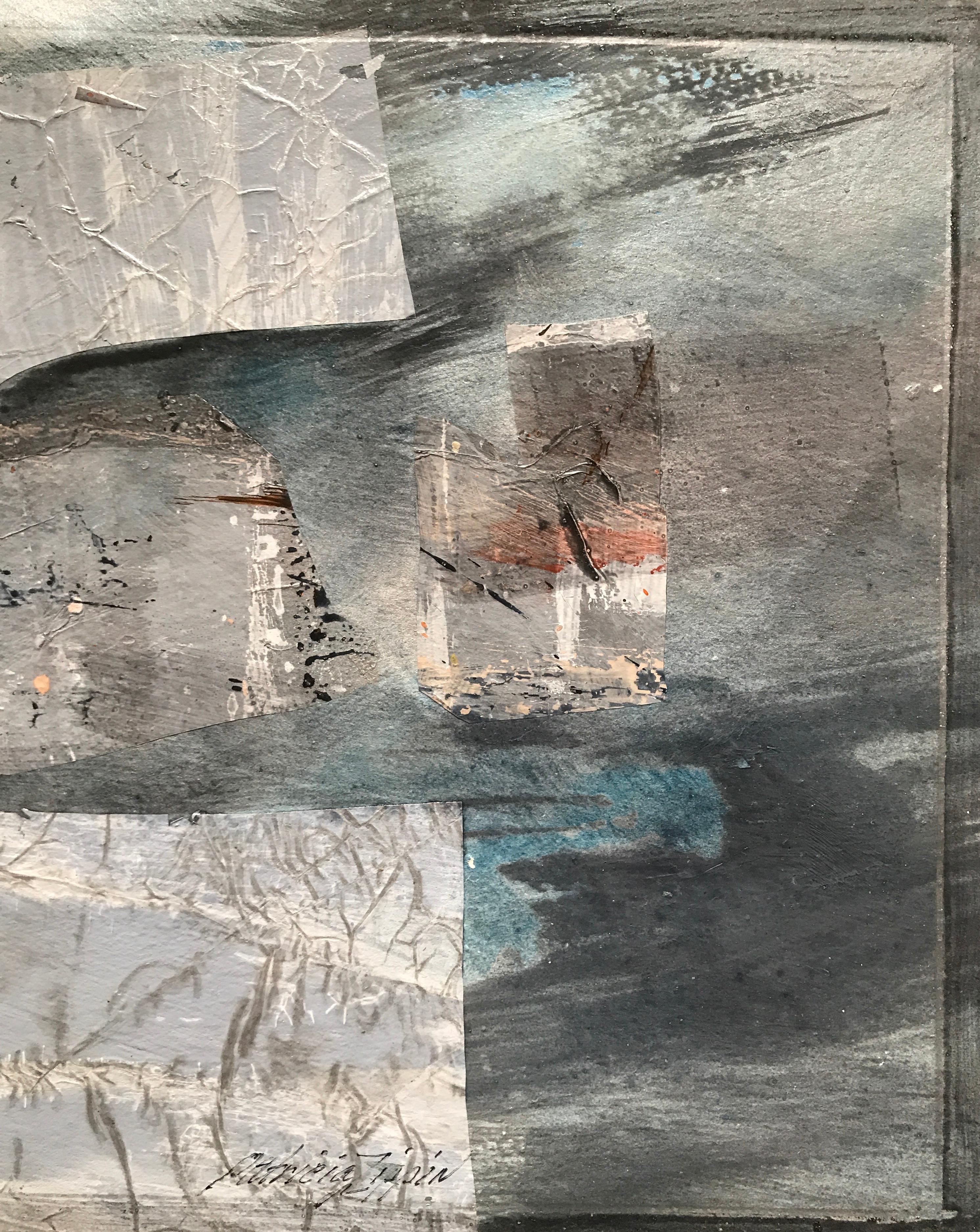 Offered for sale are a pair of paintings by Bay Area artist Patricia Zippin.

Patricia Zippin 
Silver Paradigm 
1980s 
Mixed Media 
15