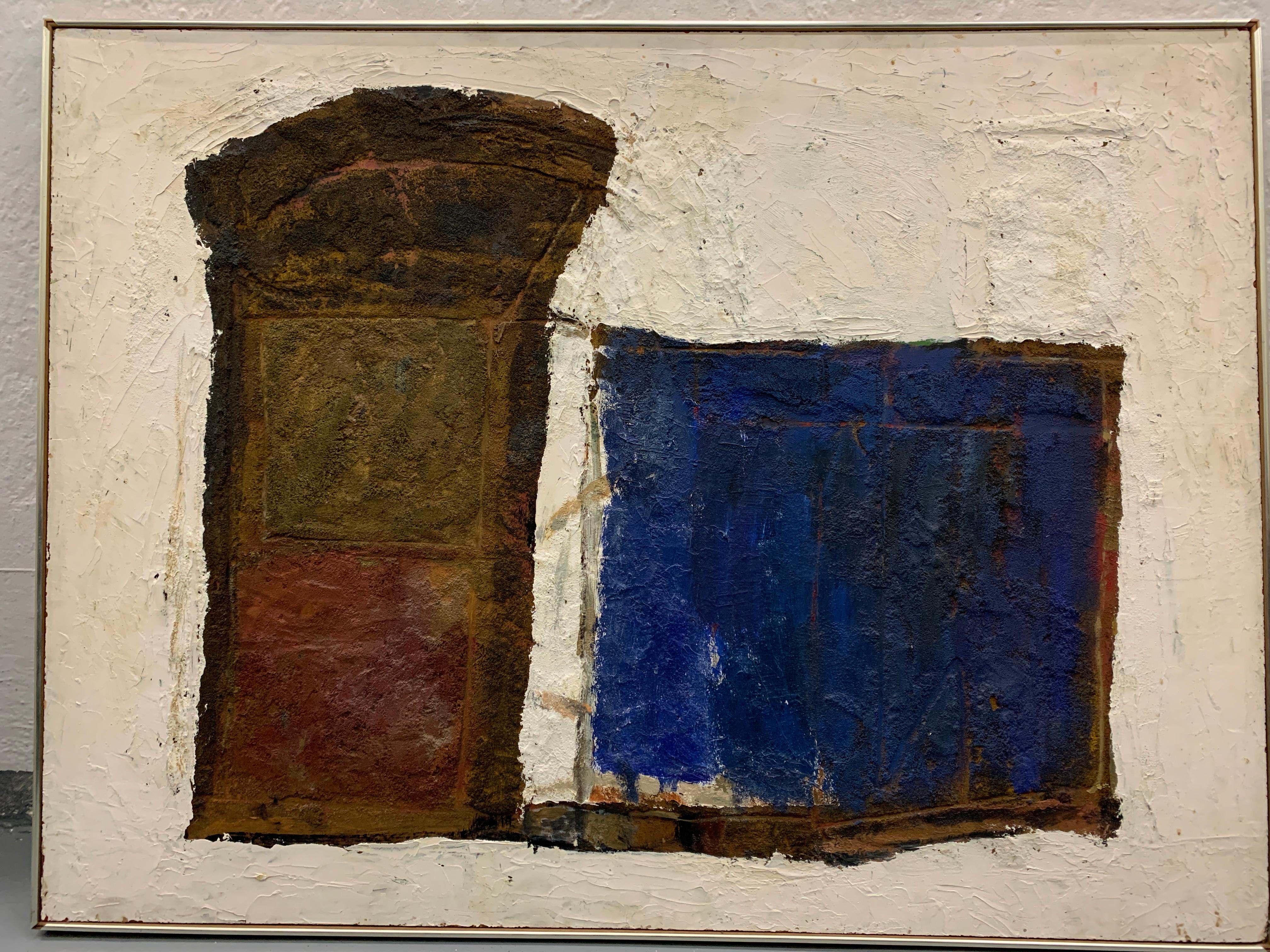 "Doorway" 1950s Mixed Media Abstract Expressionism NYC Artist Brooklyn Museum - Painting by Sylvia Rutkoff