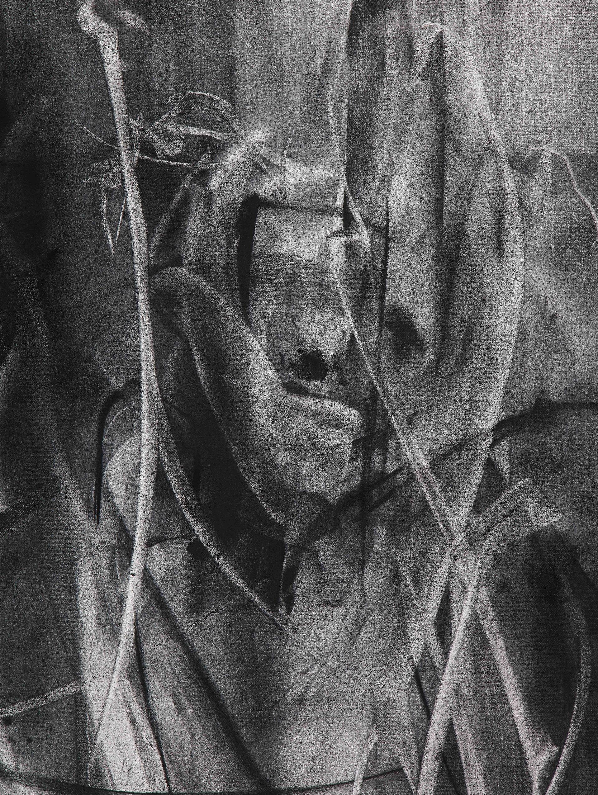 Der Fall des Bacchus, Abbildung 3 (Grau), Abstract Drawing, von Wilba Simson