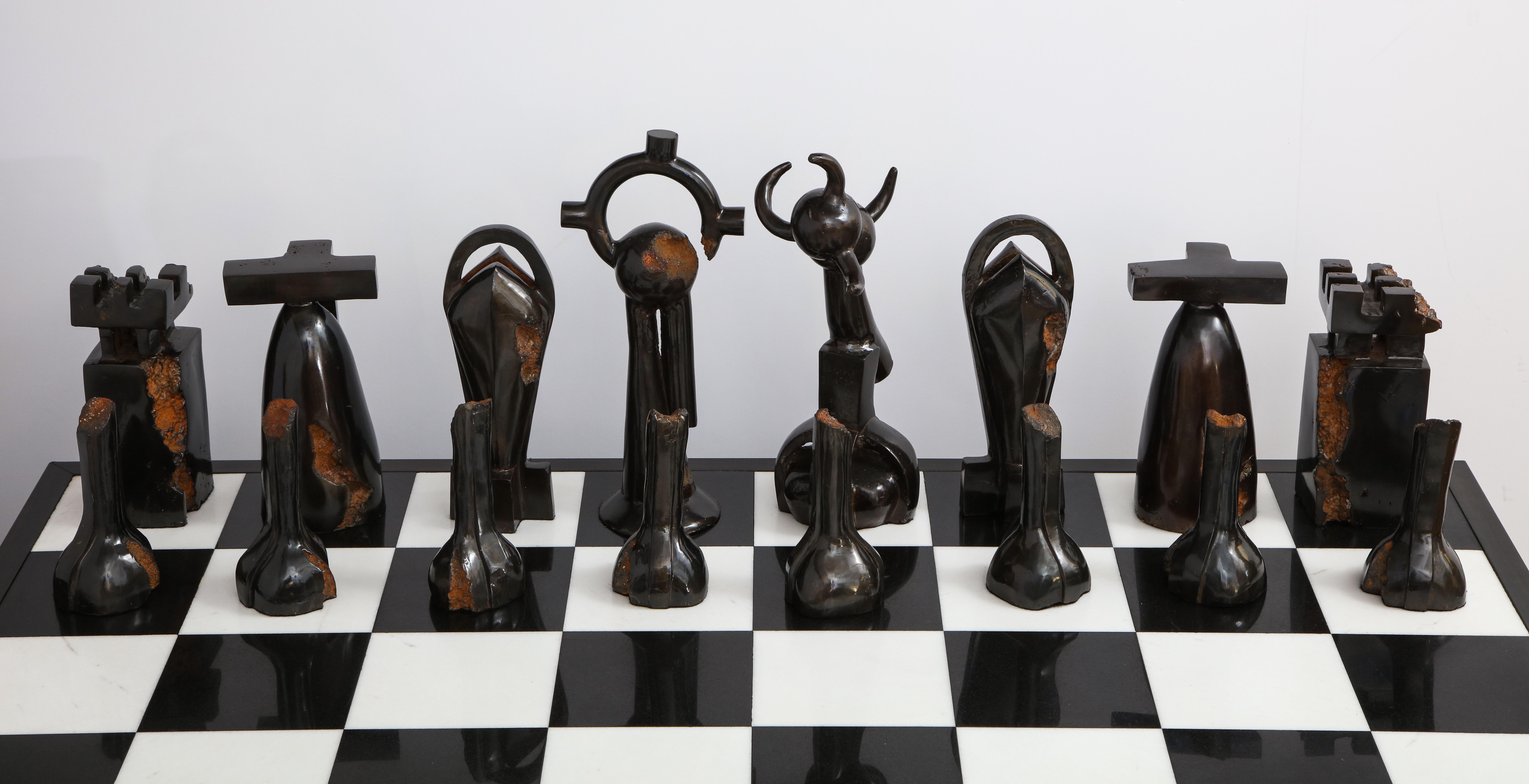“Chess Set” , 2000 - Modern Sculpture by Jay Wholley