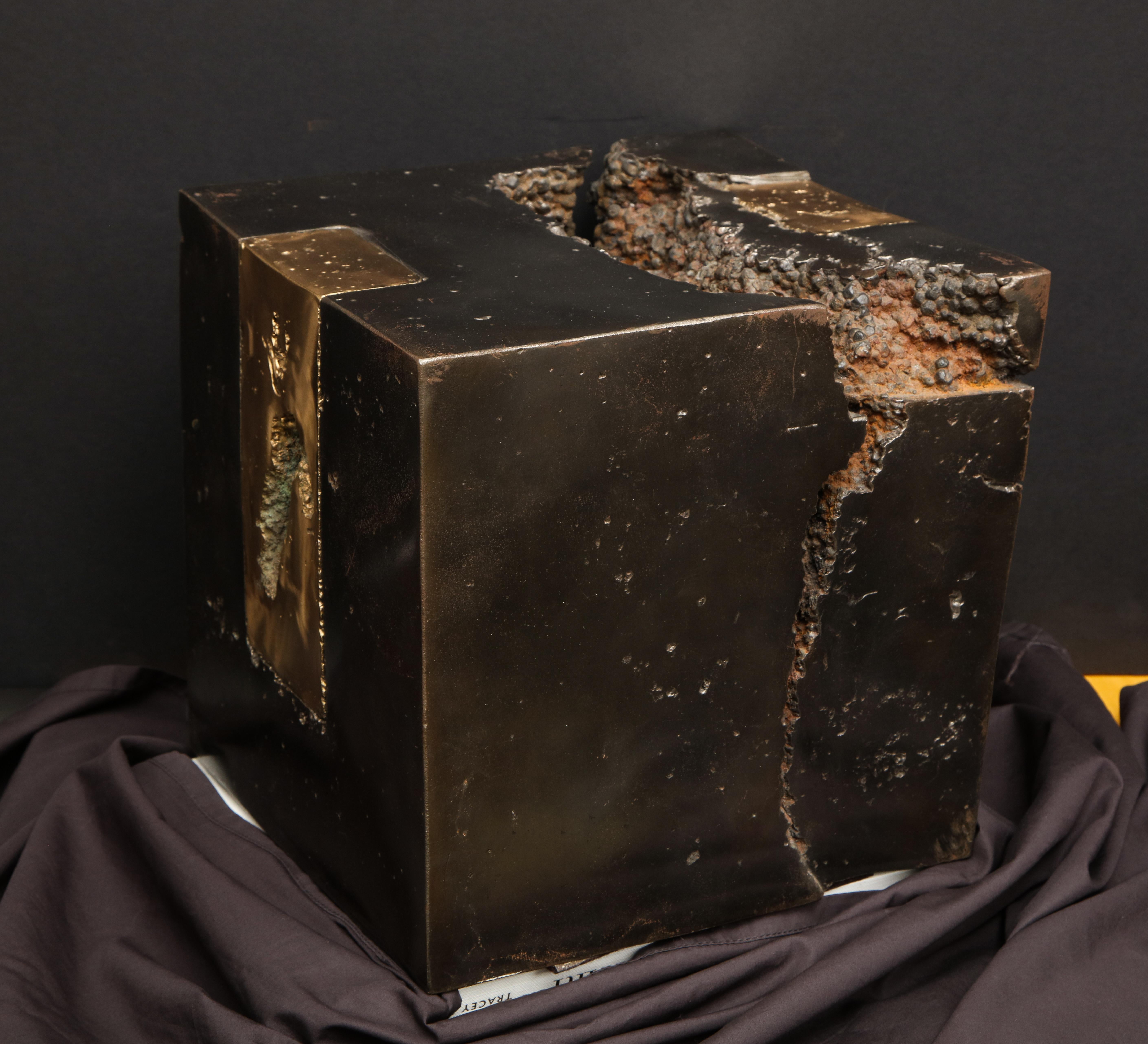 “Pirkkala Cube” , 1999 - Abstract Geometric Sculpture by Jay Wholley