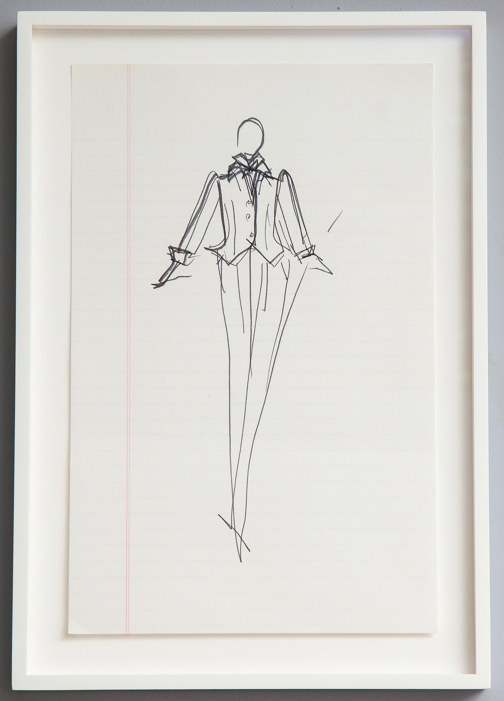 10 Ink Sketches by Iconic Fashion Designer Halston (PRICED EACH) 1