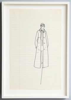 Ink Sketch by Iconic Fashion Designer Halston 