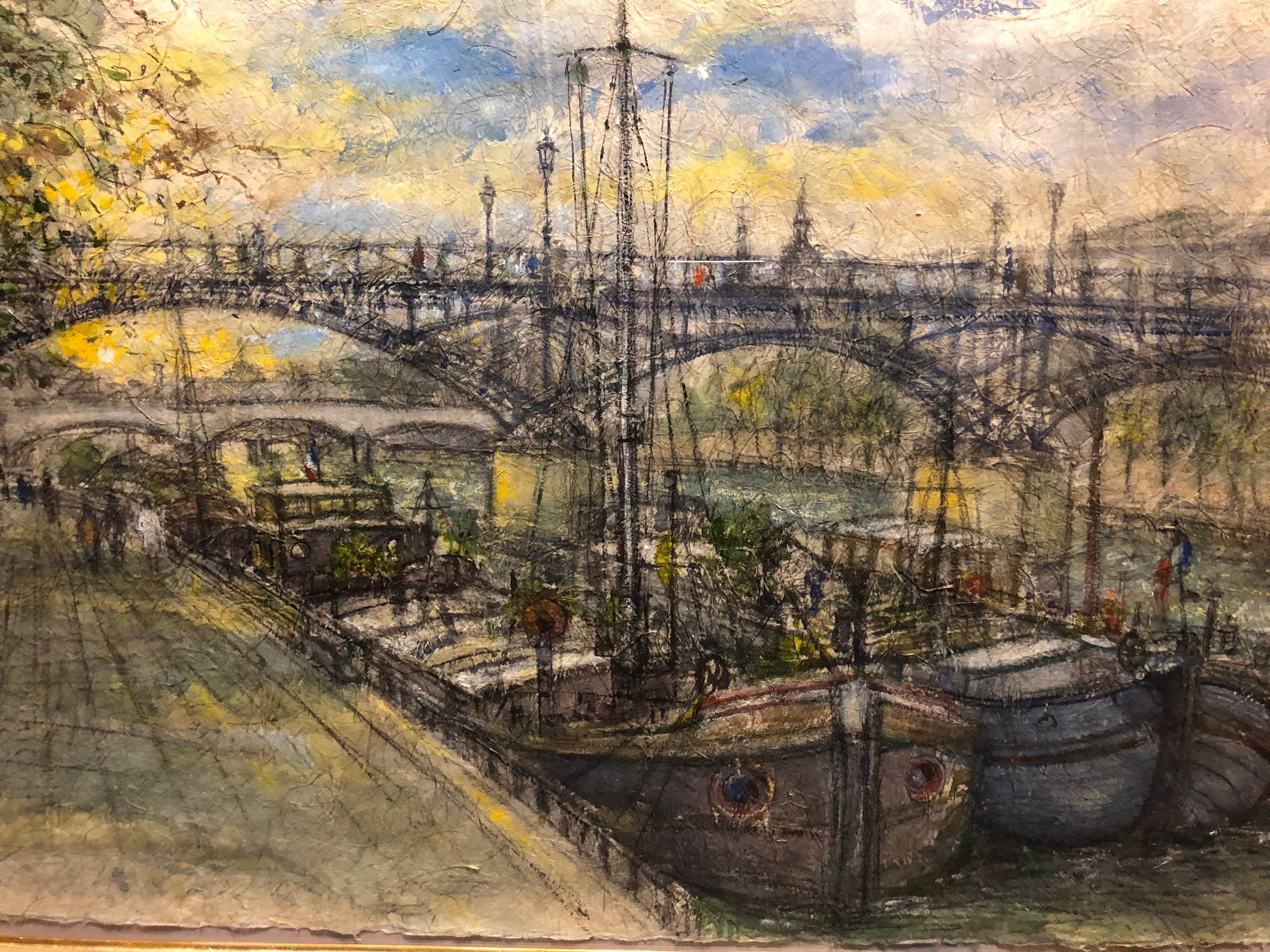 "Barges Under Pont Neuf"