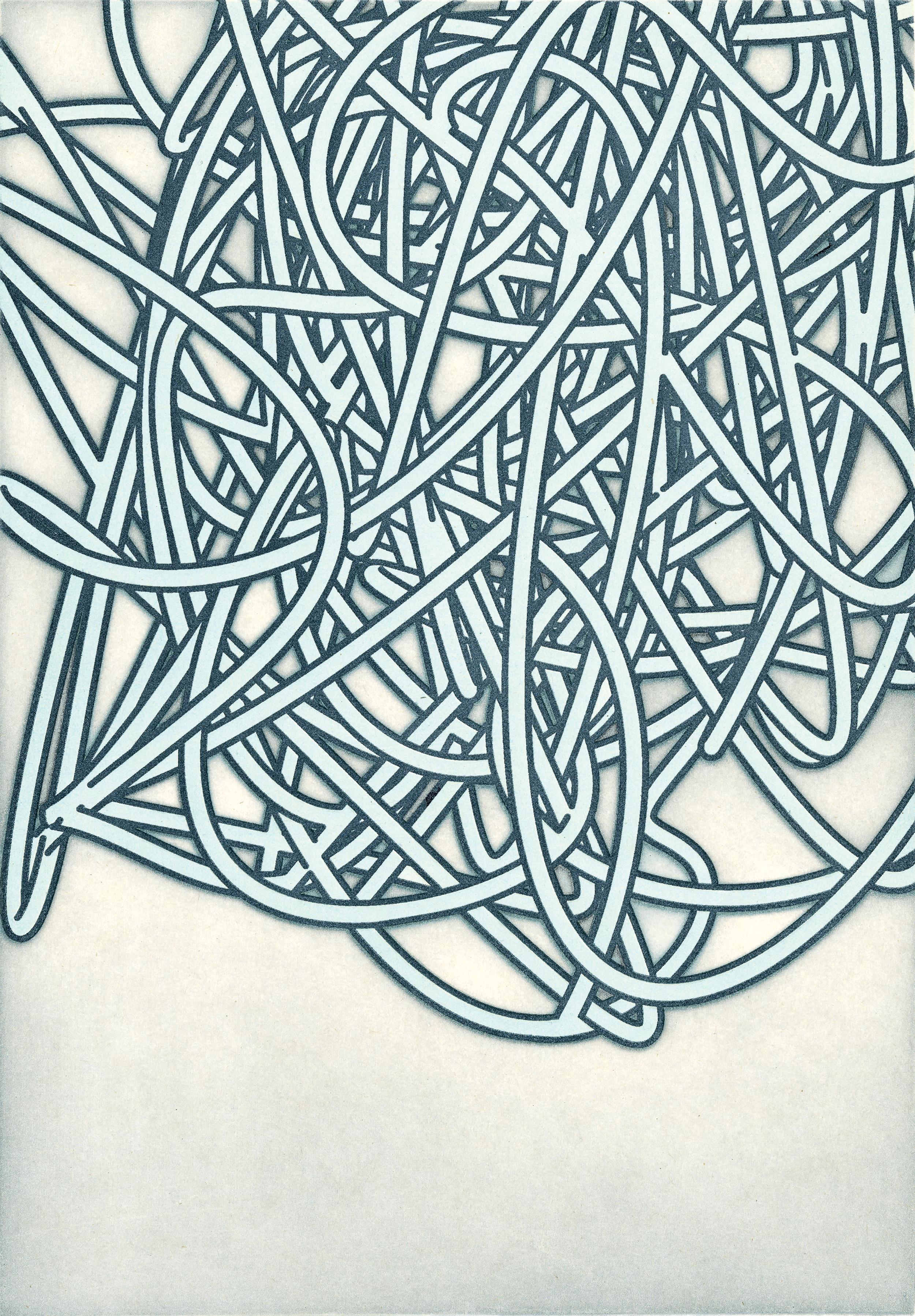 Alyson Shotz Abstract Print - Knot Theory (gray)