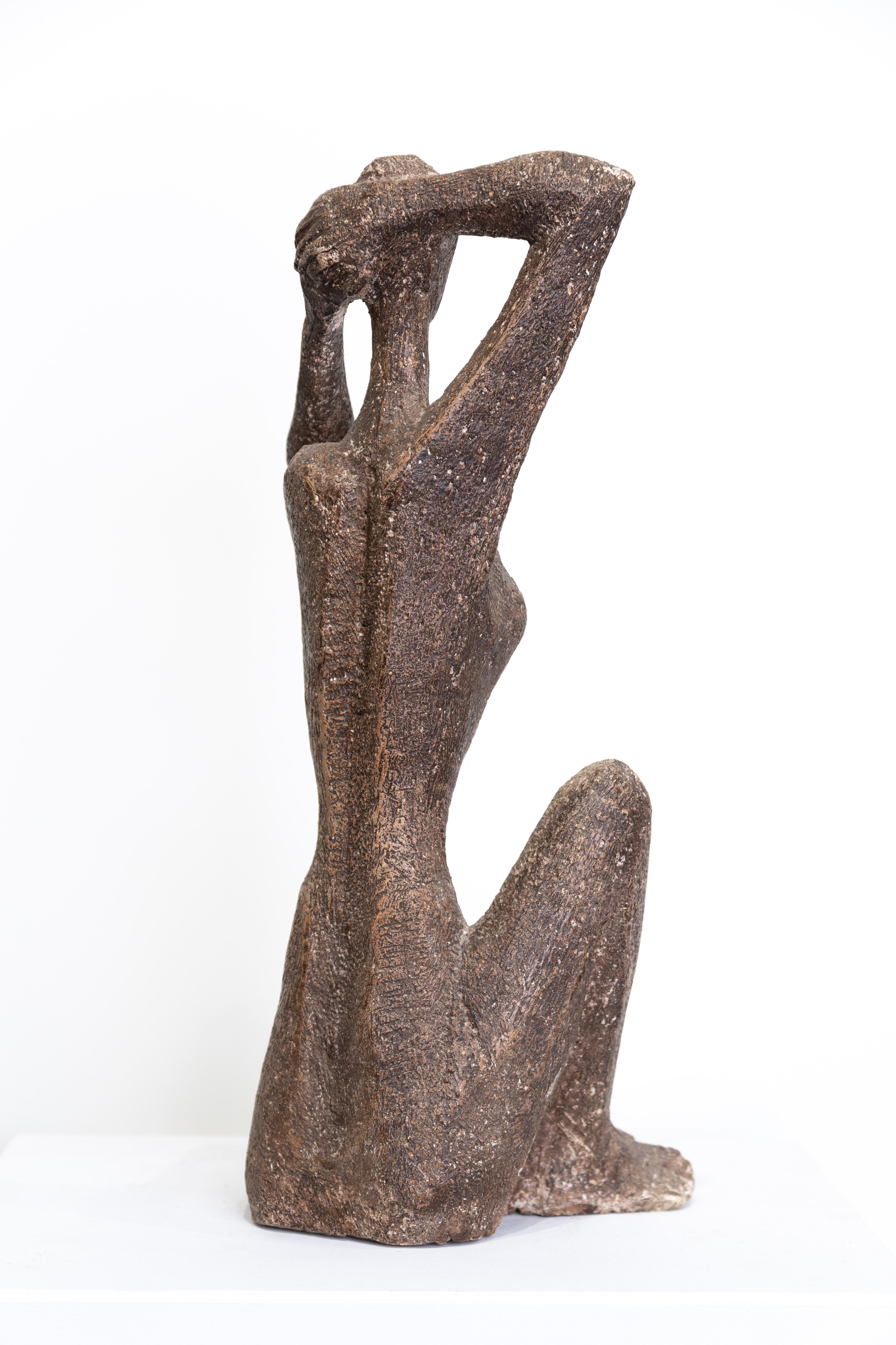 Sculpture en argile « Contemplation » de Walter Midener, mi-siècle moderne en vente 1