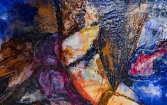 "Untitled", Colorful Abstract Landscape, Oil on Canvas, Signed by Artist