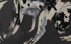 "Seated Man on Motorcycle" Mixed Media, Abstract, Duo-Toned, Nude, Primitive