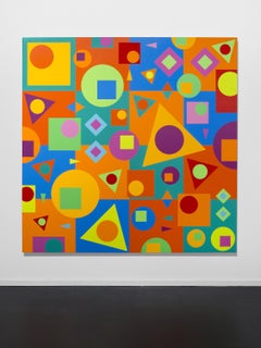 „Geostruktur II“ Abstrakt, Geometrisch, Farben, Primärformen, Acryl