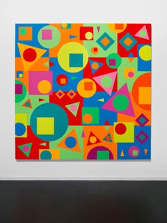 „Geostruktur IX“ Abstrakt, Geometrisch, Farben, Primärformen, Acryl