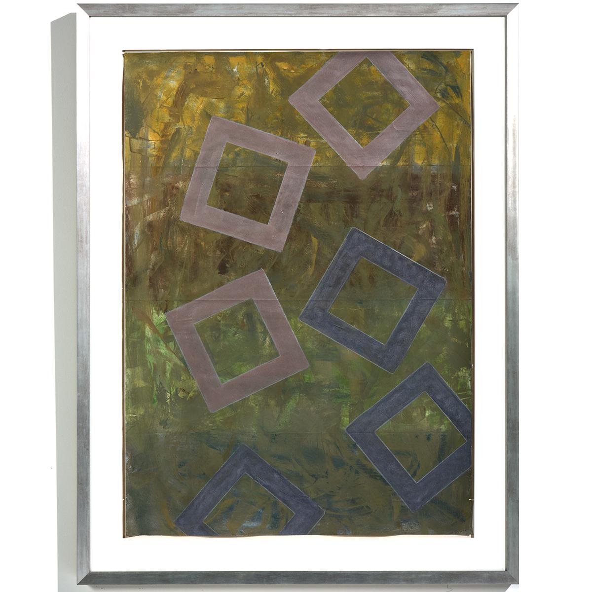 "Quadrati che cadono" Astratto, lineare, colori tenui, acrilico