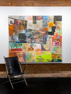 "Grid No.8", Discontinuous Storyboard Acrylic, Watercolor, and Pastel on Canvas