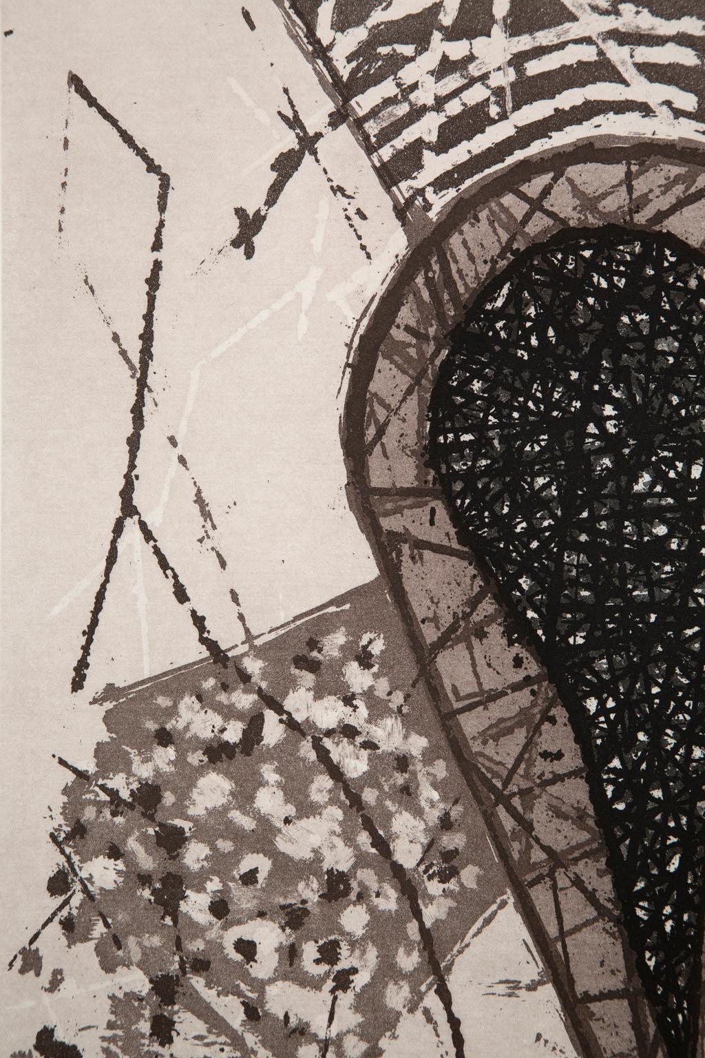 « Untitled II », eau-forte et aquatinte abstraites, signée et numérotée - Print de Bert Yarborough