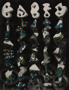 "Untitled I", Abstract Aquatint Color Etching Lithograph, Signed and Numbered