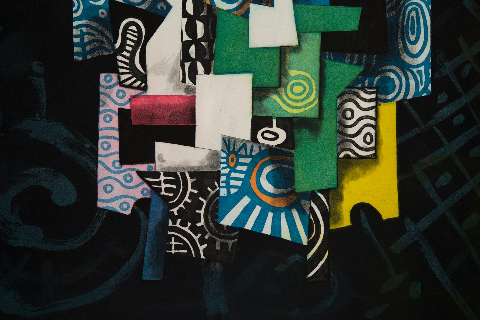 « Untitled IV », gravure à l'aquatinte abstraite en couleur, signée et numérotée  en vente 2
