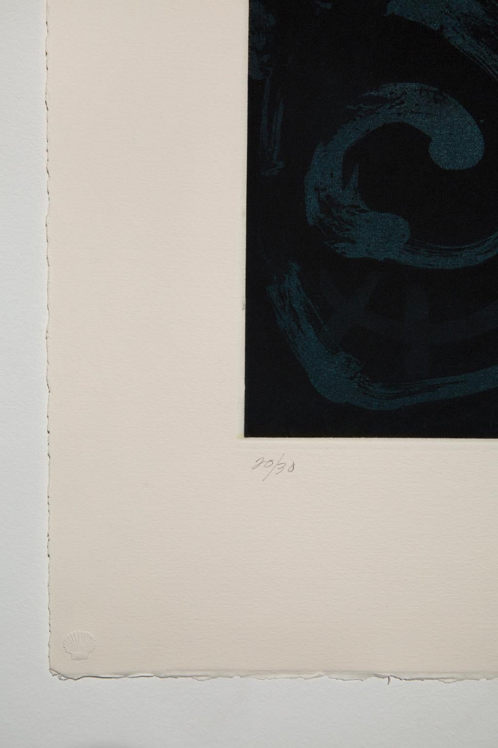 « Untitled IV », gravure à l'aquatinte abstraite en couleur, signée et numérotée  en vente 4