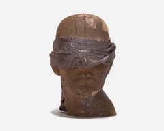 Life-Sized Ceramic Blindfolded Head II