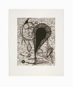 "Sin título I", Litografía abstracta al aguafuerte y aguatinta, Firmada y numerada