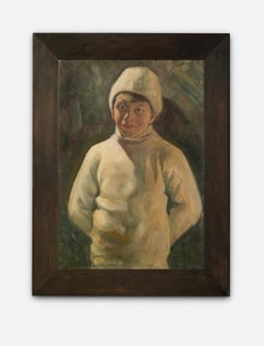 Antique "Portrait of a Young Eero Saarinen", Painted By His Father Eliel Saarinen, Oil