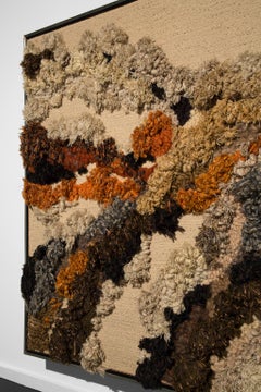 "Untitled" Abstract, Organic Flow, Fiber Art, Earth Tones