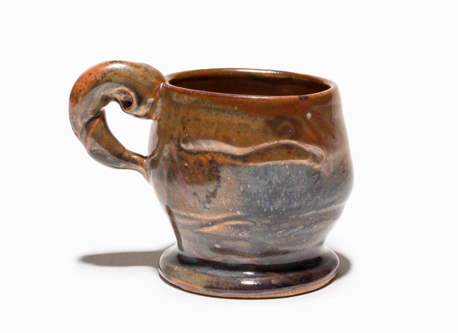 John Glick Plum Street Pottery Reduction Fired Shino Glaze Cup Published in Book