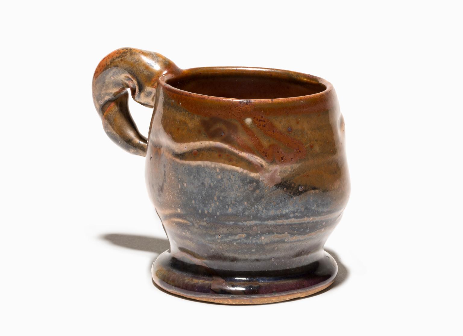 John Glick Plum Street Pottery Reduction Fired Shino Glaze Cup Published in Book For Sale 3