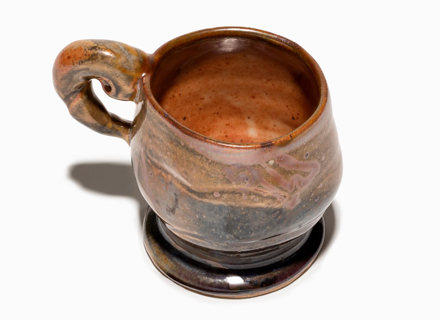 John Glick Plum Street Pottery Reduction Fired Shino Glaze Cup Published in Book For Sale 4