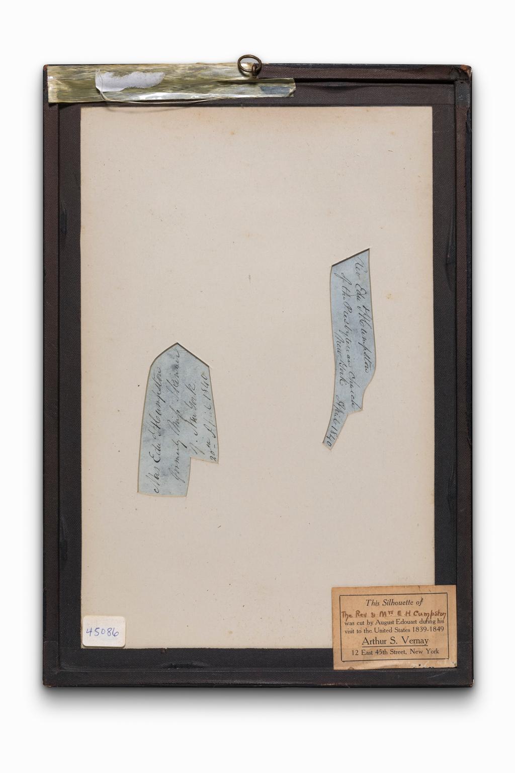 Auguste Edouart Silhouette Schnitt Papier 1840  „Rev & Mrs E H Cumpston“  im Angebot 4