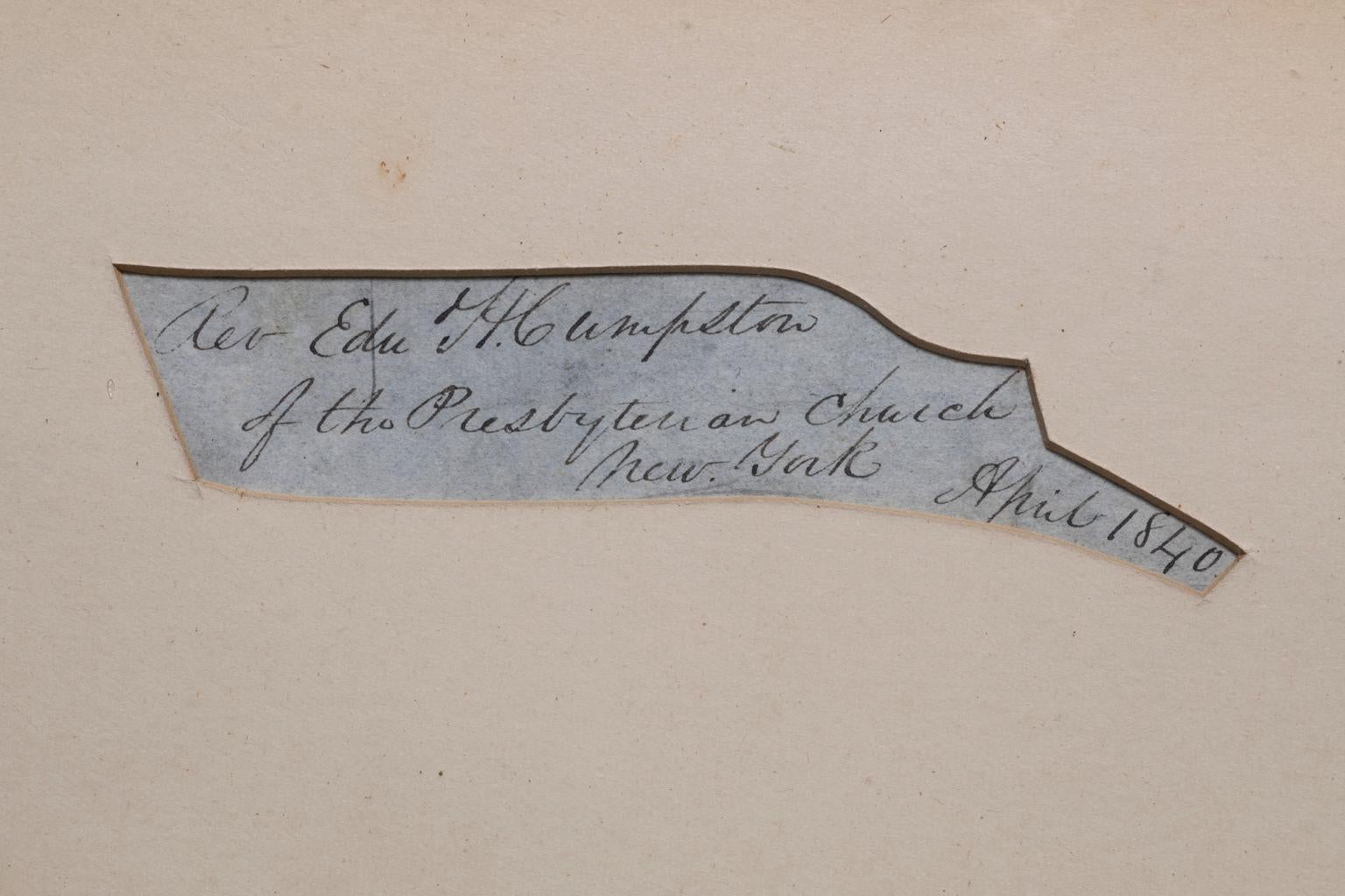 Auguste Edouart Silhouette Schnitt Papier 1840  „Rev & Mrs E H Cumpston“  im Angebot 8
