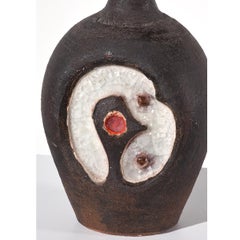 Abstrakte Vase „Glas gesprenkelte Keramikvase“ von Aldo Londi