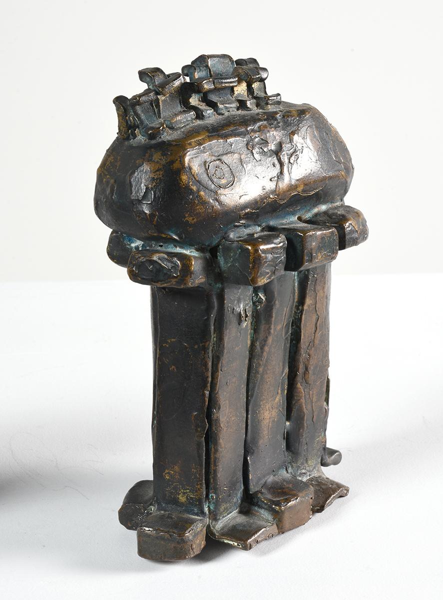 Eugene Caples „Bronze-Skulptur II“ Abstrakte Bronzeskulptur