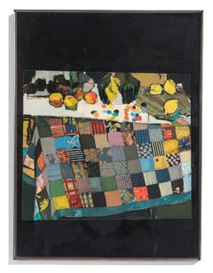 Retro Charles McGee Oil Painting "Squares and Things" African-American 1967