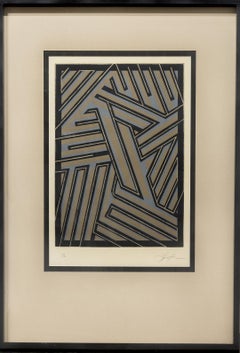 Used Lance Lawlor Lithograph "Design in Black & White" Geometric Abstract