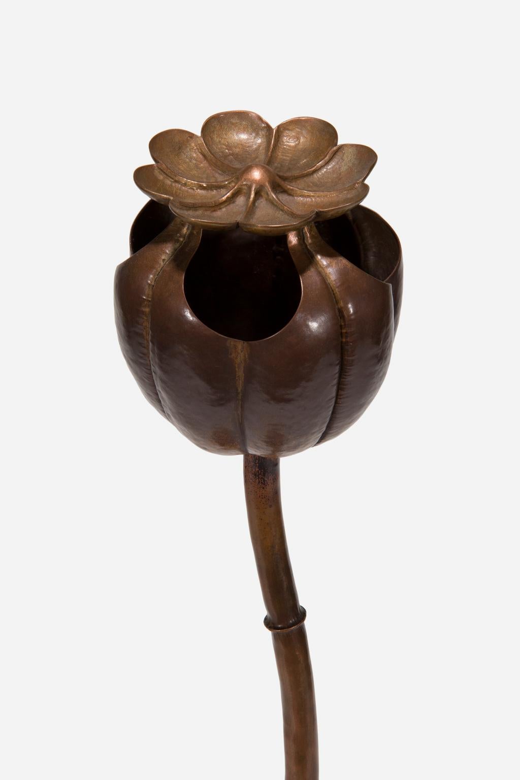 Kai Wolter "Cephalic" Hammered Copper, Organic Shape, Naturalistic at