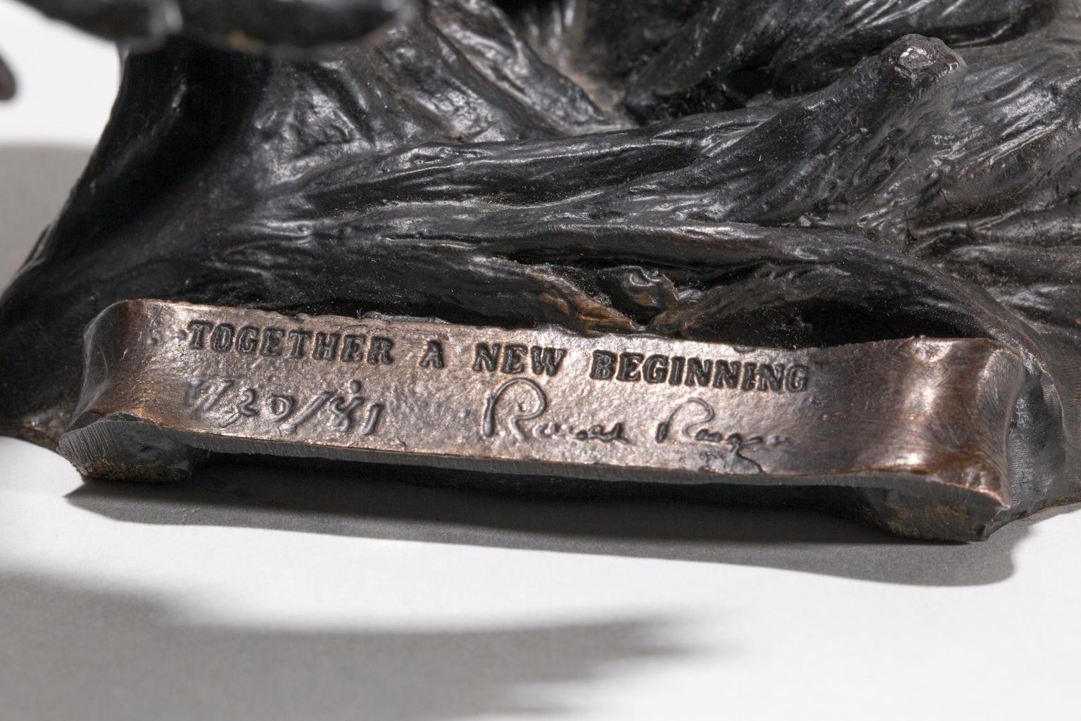 „Together A New Beginning“, Bronzestatue eines Adlers aus der Zeit von Ronald Reagan im Angebot 1