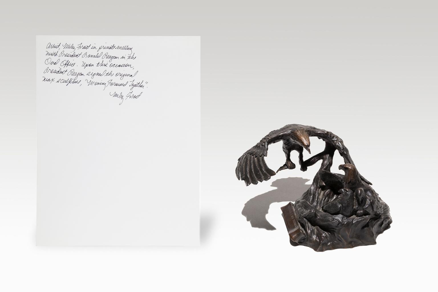 „Together A New Beginning“, Bronzestatue eines Adlers aus der Zeit von Ronald Reagan im Angebot 5