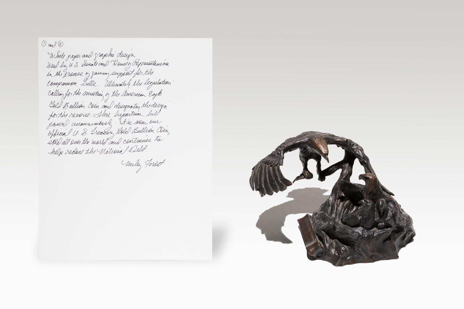 „Together A New Beginning“, Bronzestatue eines Adlers aus der Zeit von Ronald Reagan im Angebot 4