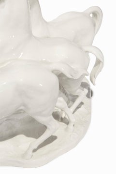 "Junges Blut (Young Blood)", White Porcelain Horses