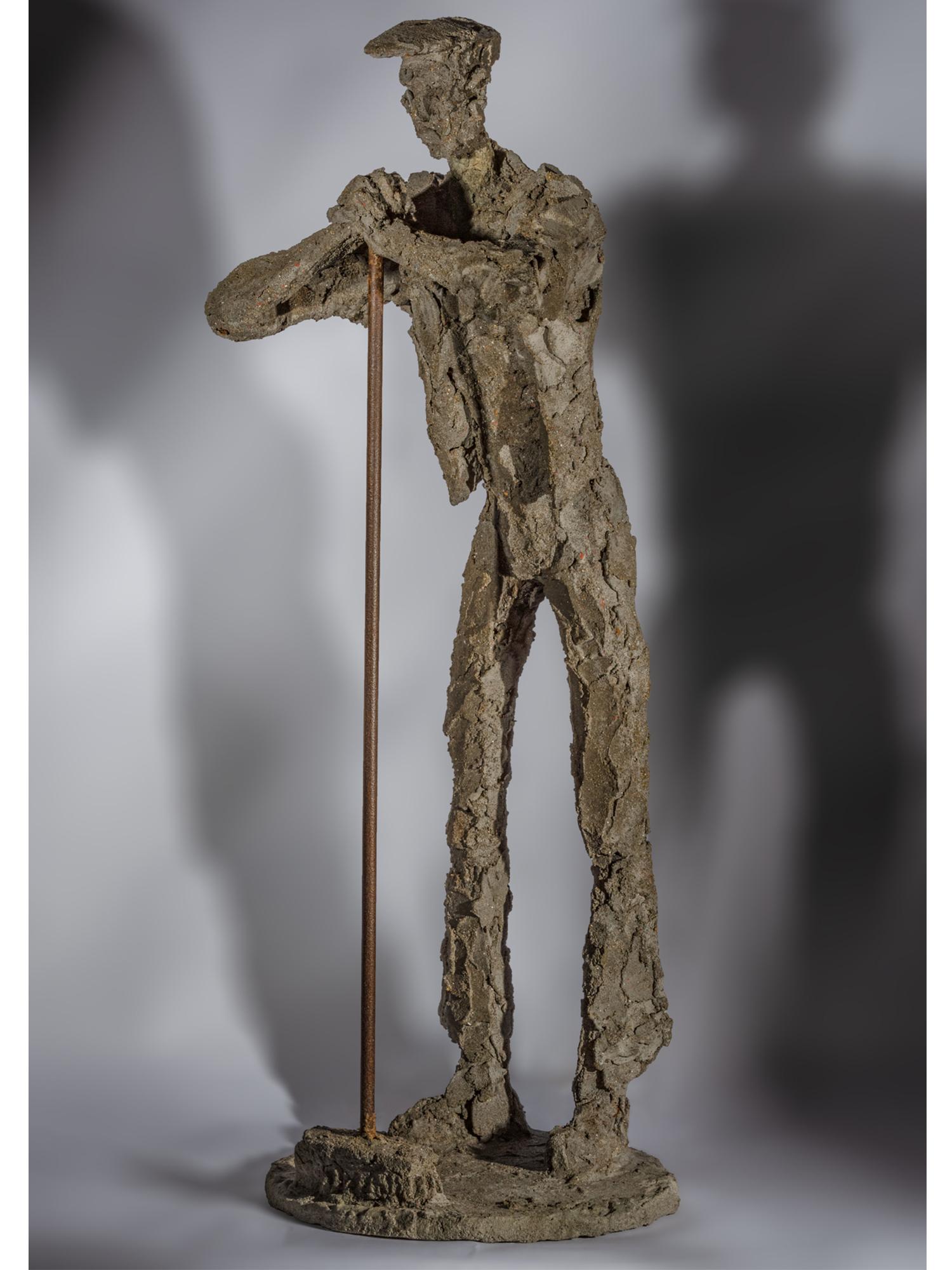 Peter Laszlo Peri Figurative Sculpture - Street Sweeper