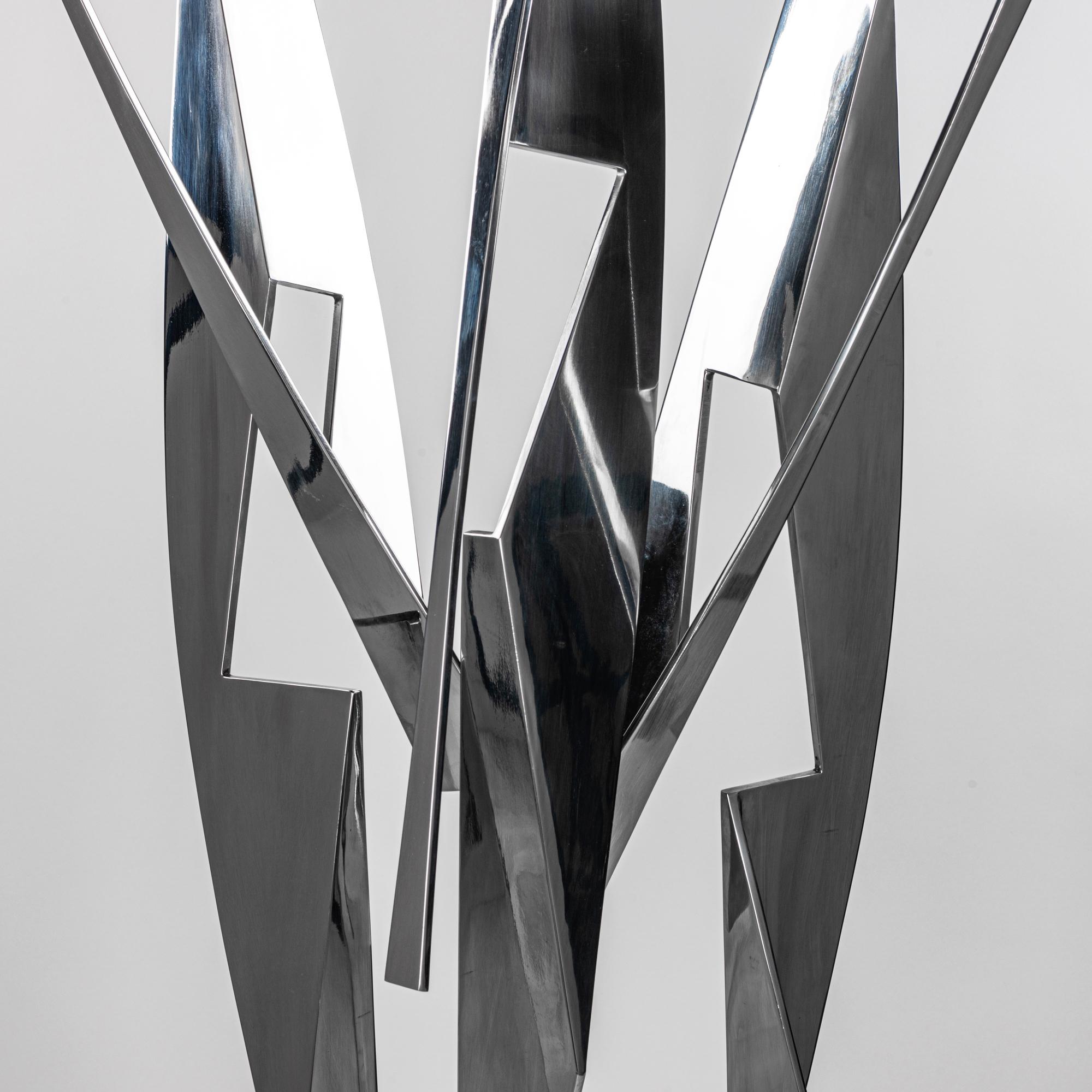 CARNIVAL - Gray Abstract Sculpture by Paul Mount