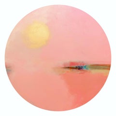 "The Arches (At Sunset)" - Kate Trafeli, 21st Century, Abstract Painting, Pink